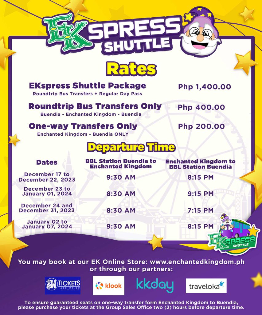 Magical Shuttle To EK Enchanted Kingdom   2024 SHUTTLE Web 853x1024 